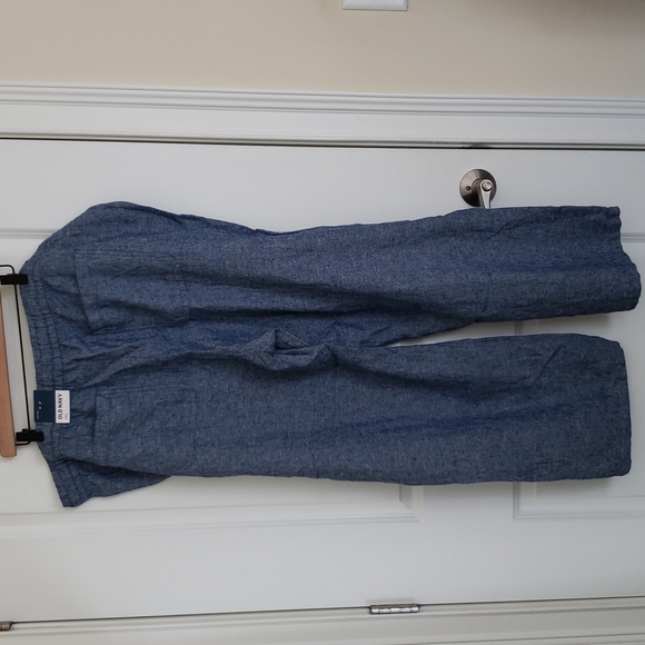 Old Navy High Rise Wide Leg Chambray Blue Pants - Size XXL - Picture 3 of 8